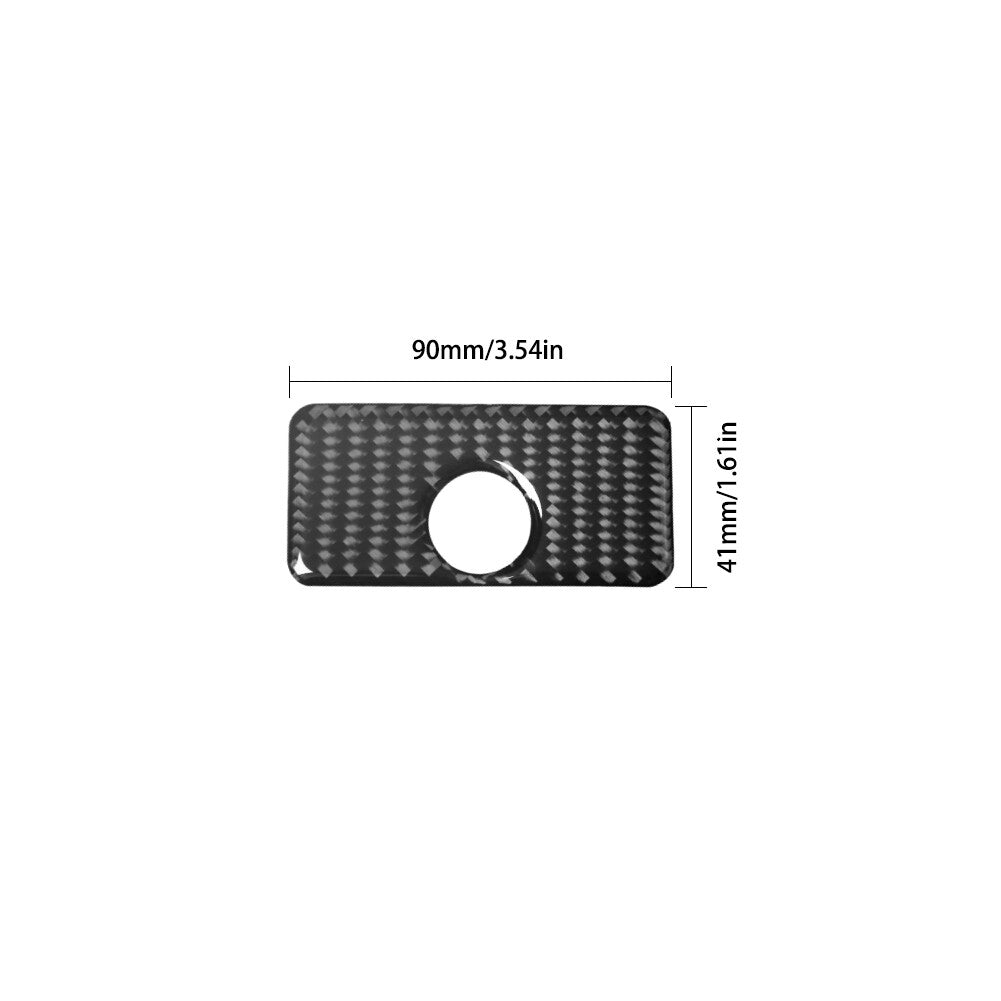 Carbon Fiber Copilot Storage Box Switch Cover Trim for Chevrolet Camaro 16-18