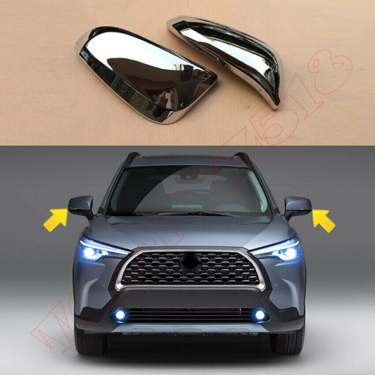 for Toyota for Corolla Cross 2022-2023 Chrome Side Door Rearview Mirror Cover Trim2