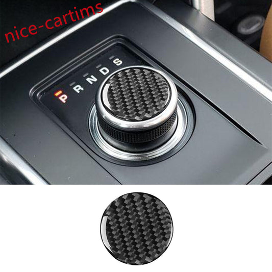 Carbon Fiber Car Gear Shift Knob Trim Fit for Land Rover Discovery Sport 2015-19