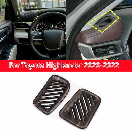 for Toyota Highlander 2020-2022 Wood grain Dashboard Air Outlet Vent Cover Trim