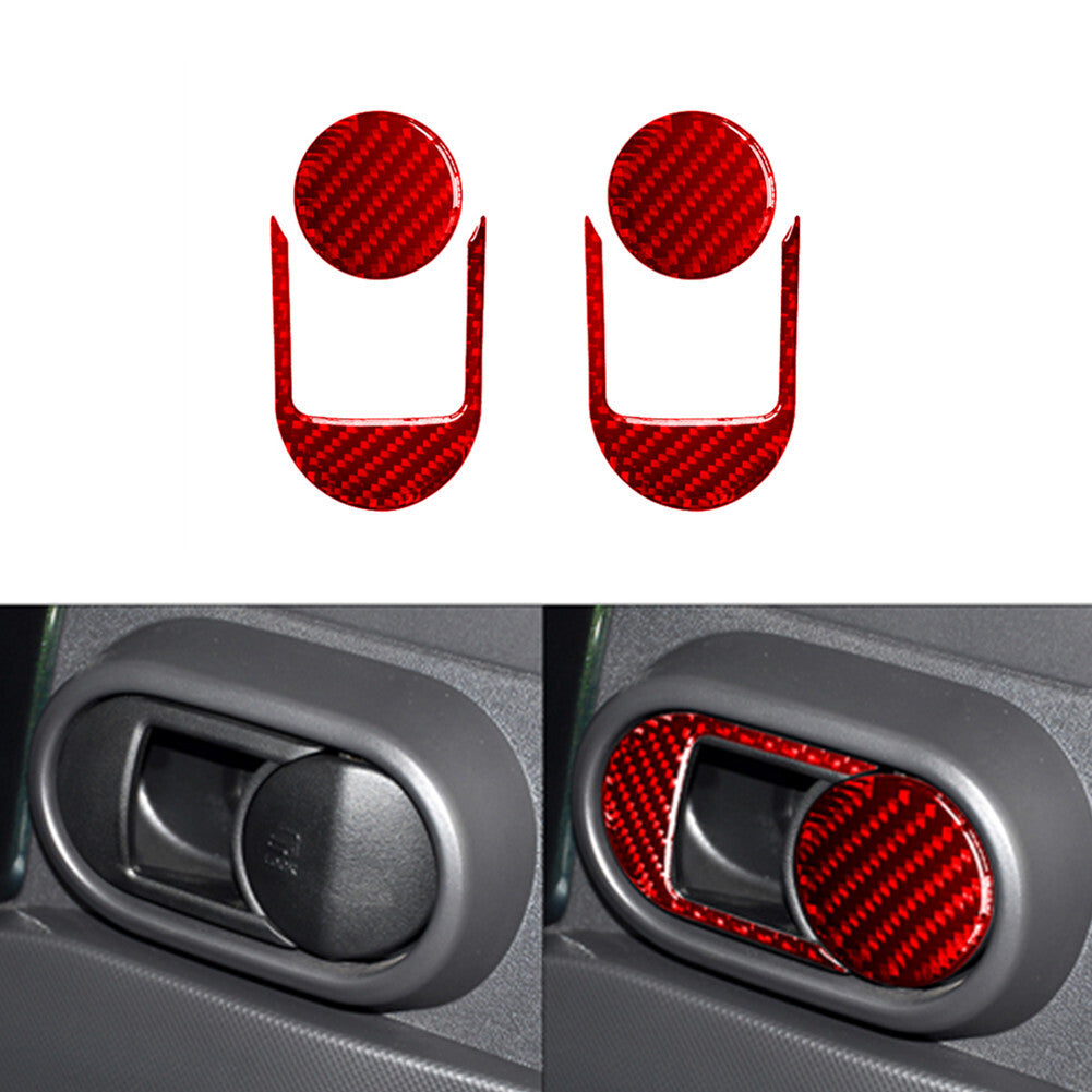 Red Carbon Fiber Rear Inner Frame Door Panel for Jeep for Wrangler 2007-2010