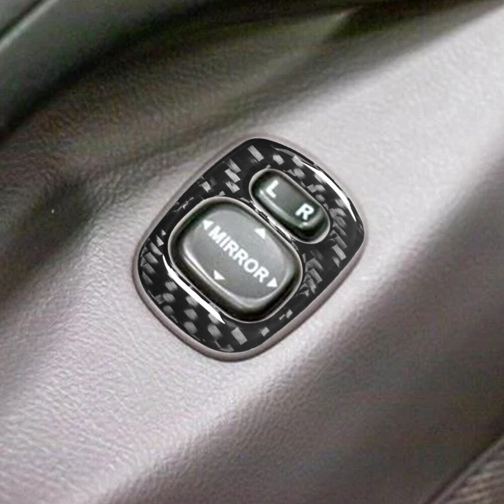 Carbon Fiber Rear View Mirror Button Trim for Toyota Celica 2001-2005