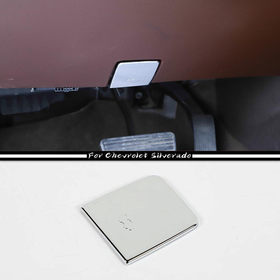 For 14-2018 for Chevy Silverado/ for GMC for Sierra Chrome Hood Open Switch Button Trim Cover v