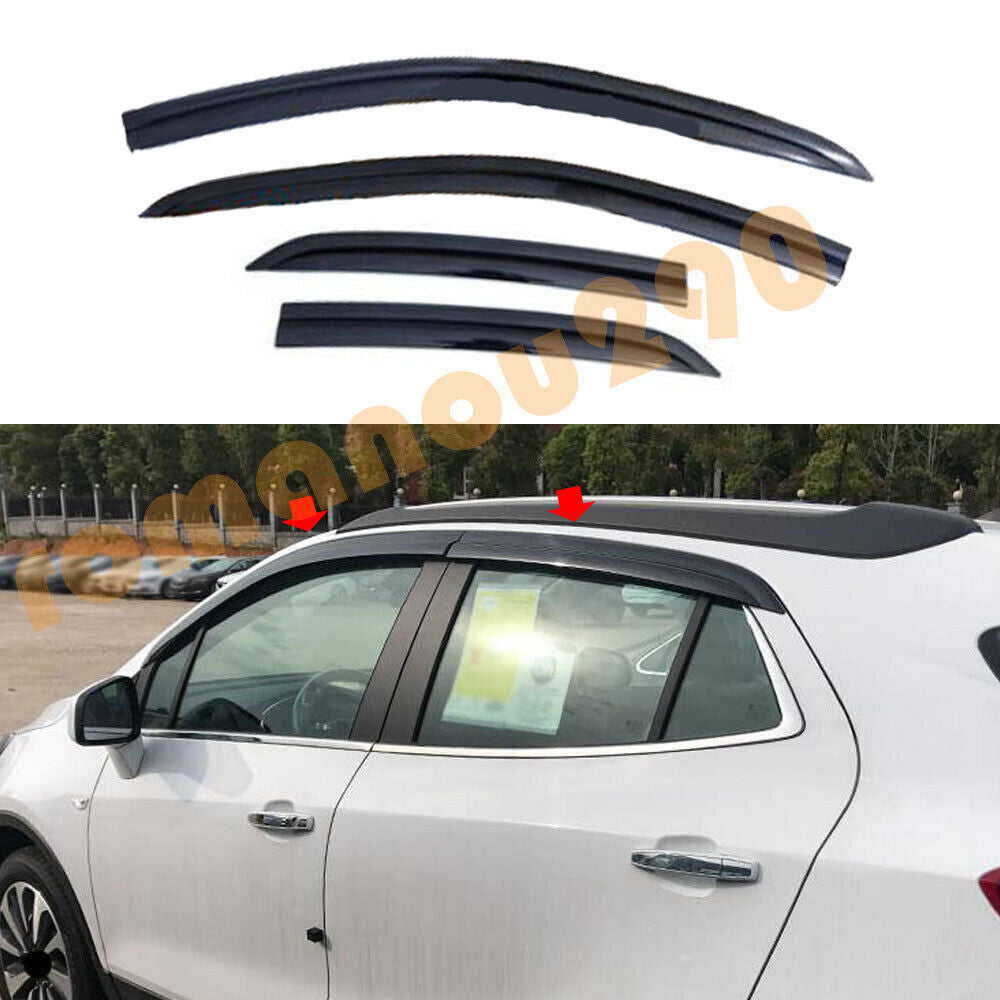 for Buick Encore 2013-23 smoke Window Visor Vent Sun Shade Rain Guard Door Visor