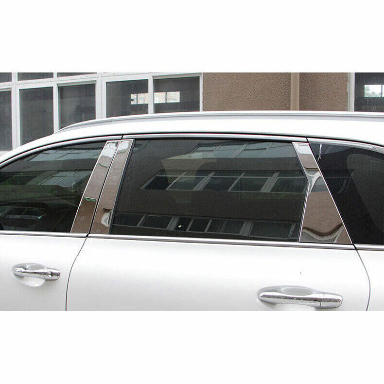 Chrome Pillar Post Mirror Covers for Kia Sorento 2016-2020 6pc Set Door Trim