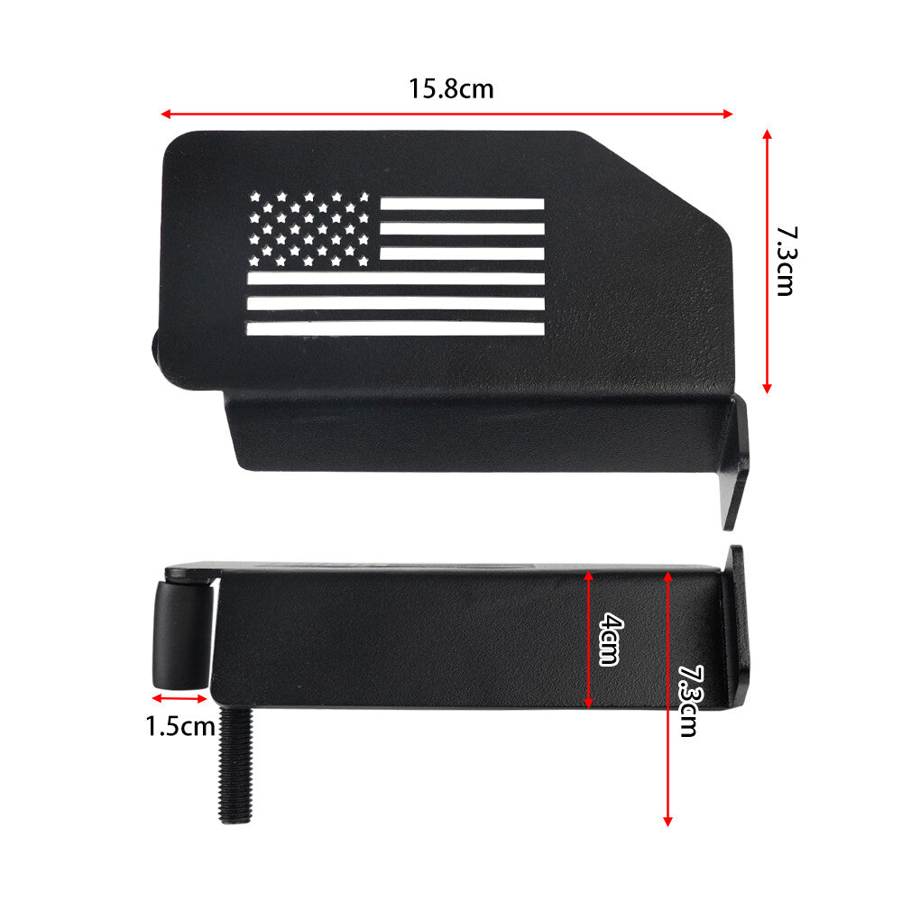 Hinge feet for Jeep for Wrangler JK JL 2007-2024, matte black.