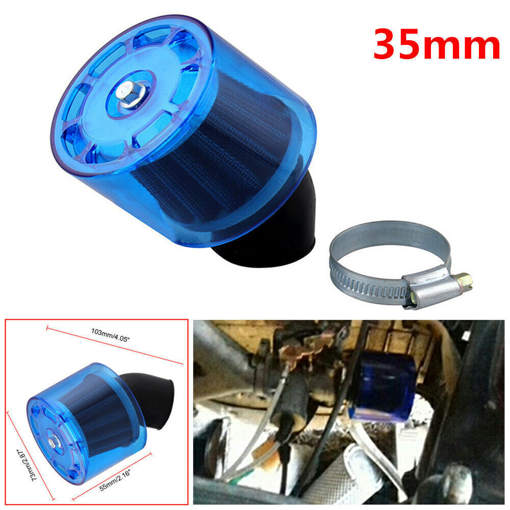 35mm Air Filter Cleaner (50cc, 110cc, 125cc) for All-Terrain Vehicles, Pit Vehicles, and Bicycles (45° Splash Protection + Protective Cover) n