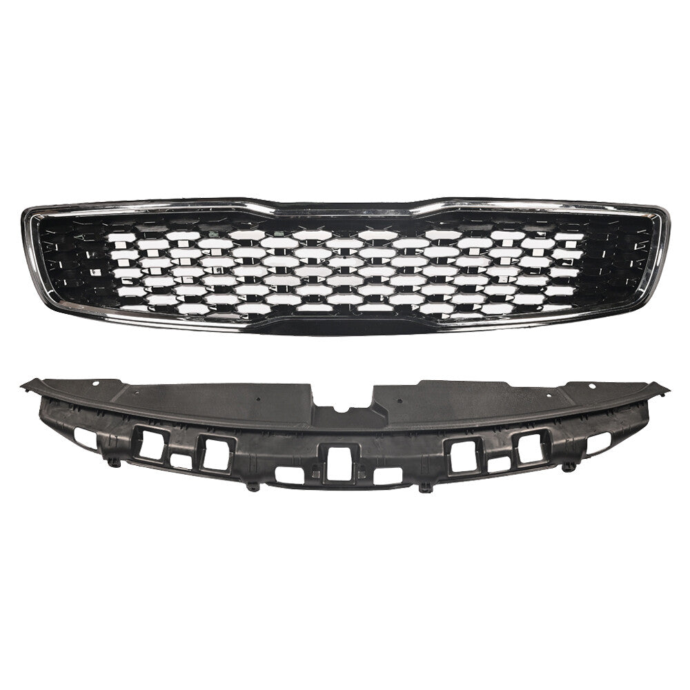 For 2017 2018 for Kia Forte EX LX Front Upper Grille Radiator Cover 2pc