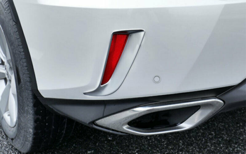 Silver Matte Rear Bumper Fog Light Cover Trim 2pc for Lexus RX350 450h 2016-2019