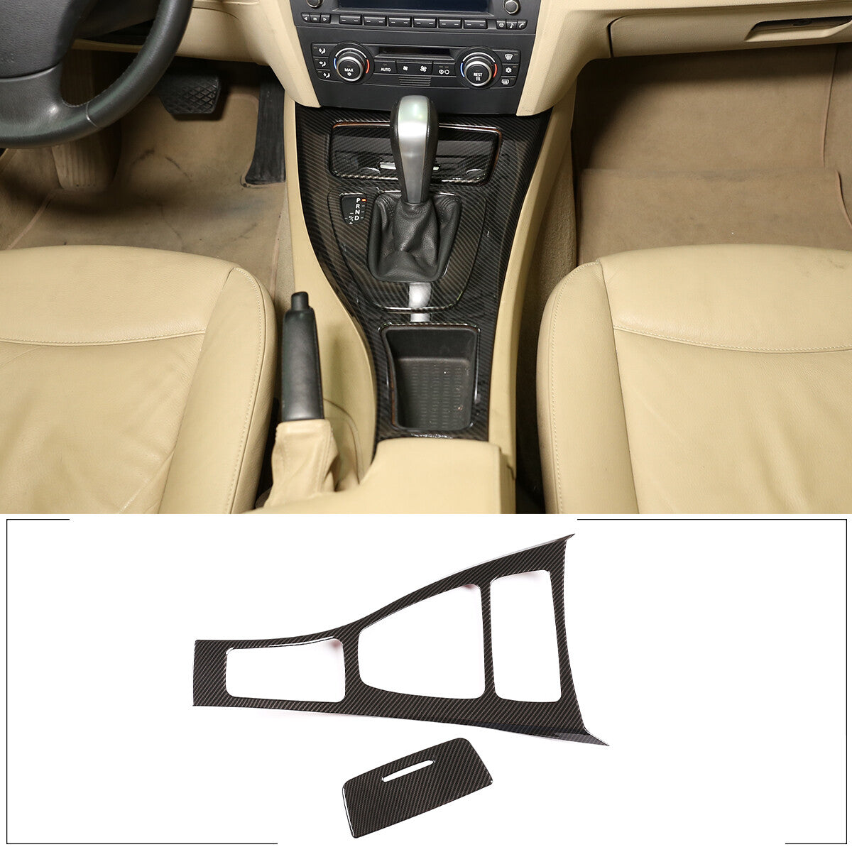 ABS Chrome Shift Lever Cover for C-Class W203 C230 C320- v