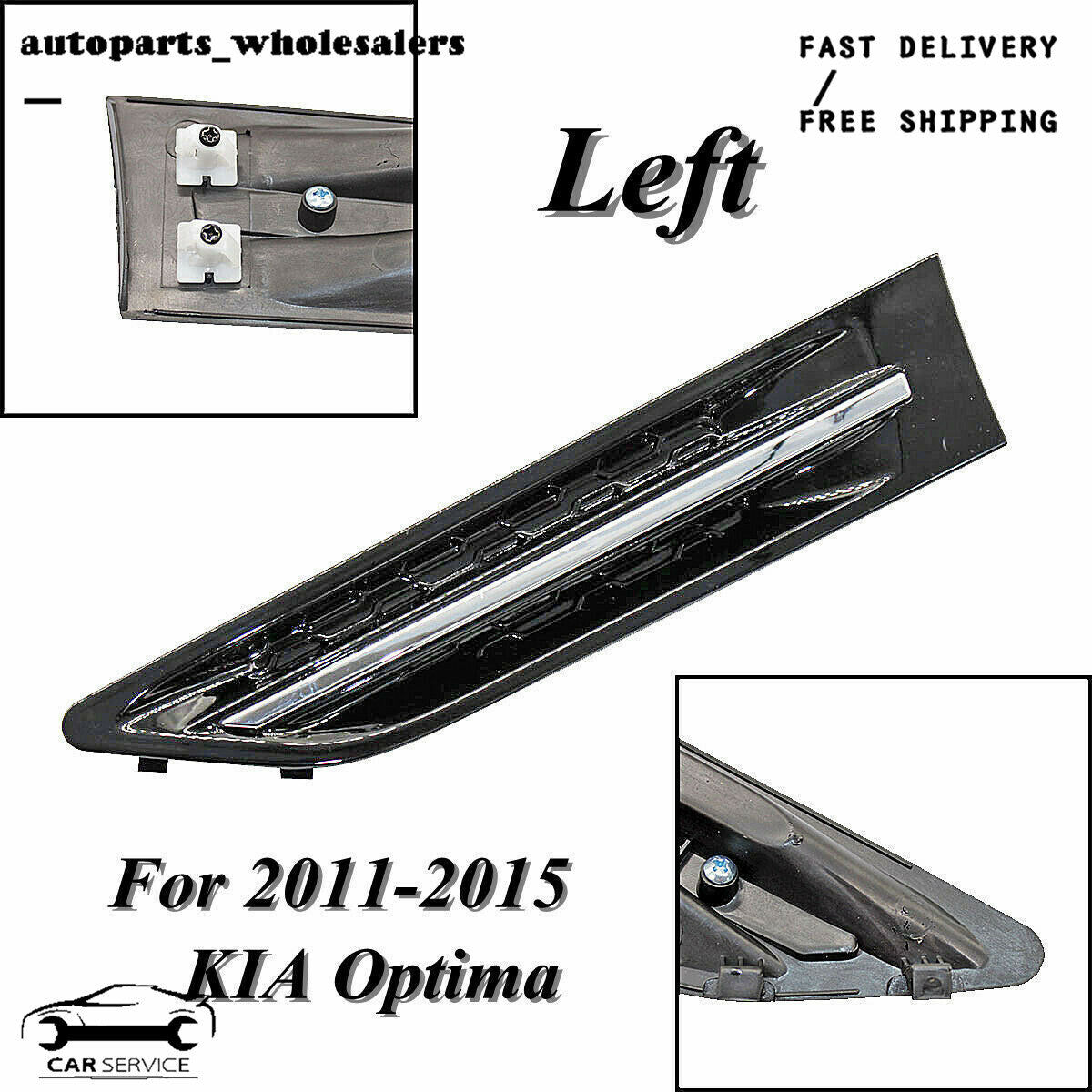 for Kia Optima 11-15 877712T000 Front Fender Trim Molding Left Drive Side