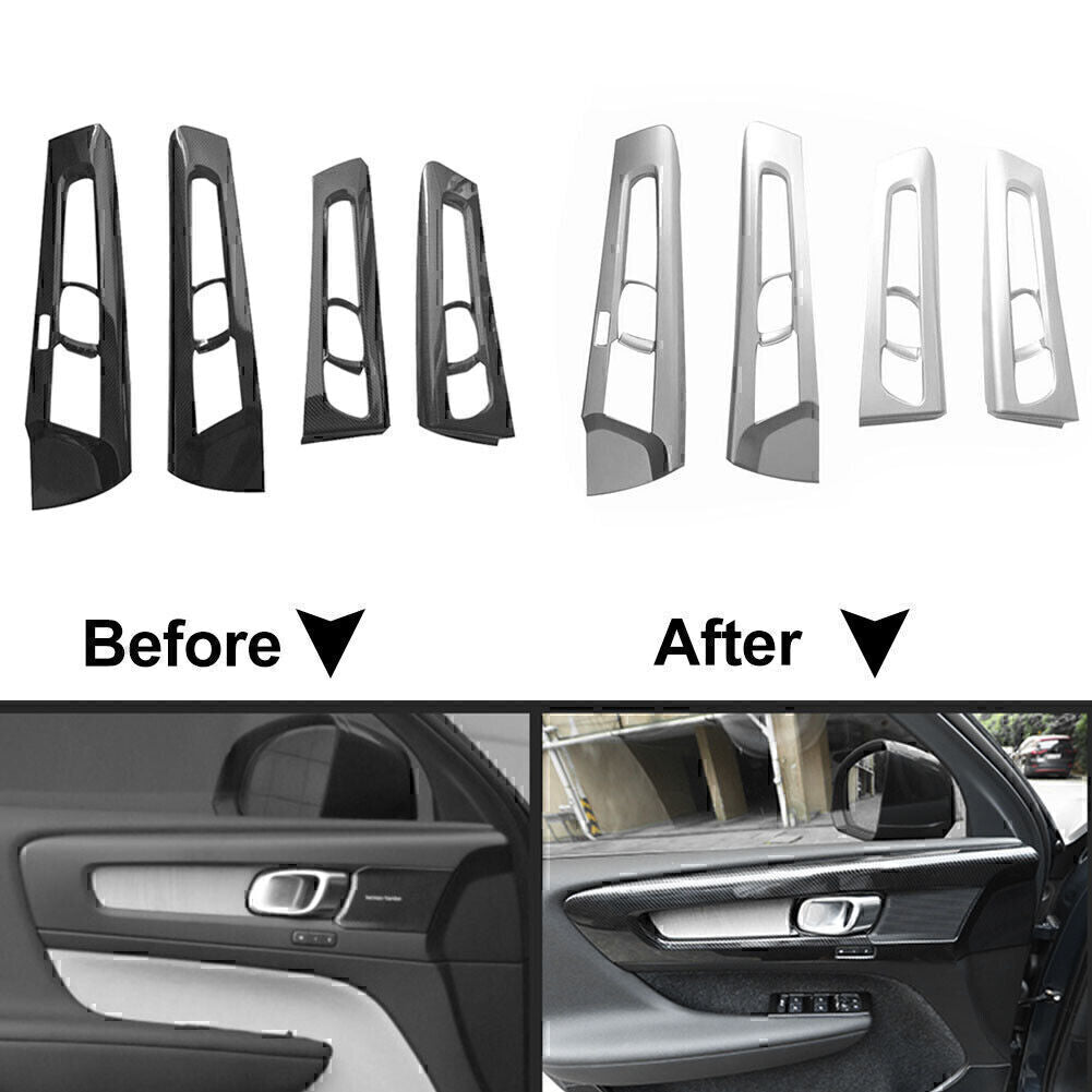 4X Car Interior Door Handle Bowl Panel Cover Trim for Volvo XC40 2018-2021 20