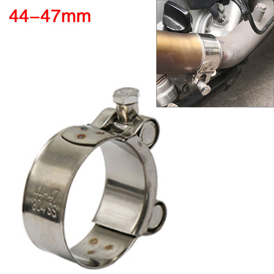 1-piece set of 47mm stainless steel motorcycle exhaust pipe clamps and muffler retaining calipers n
