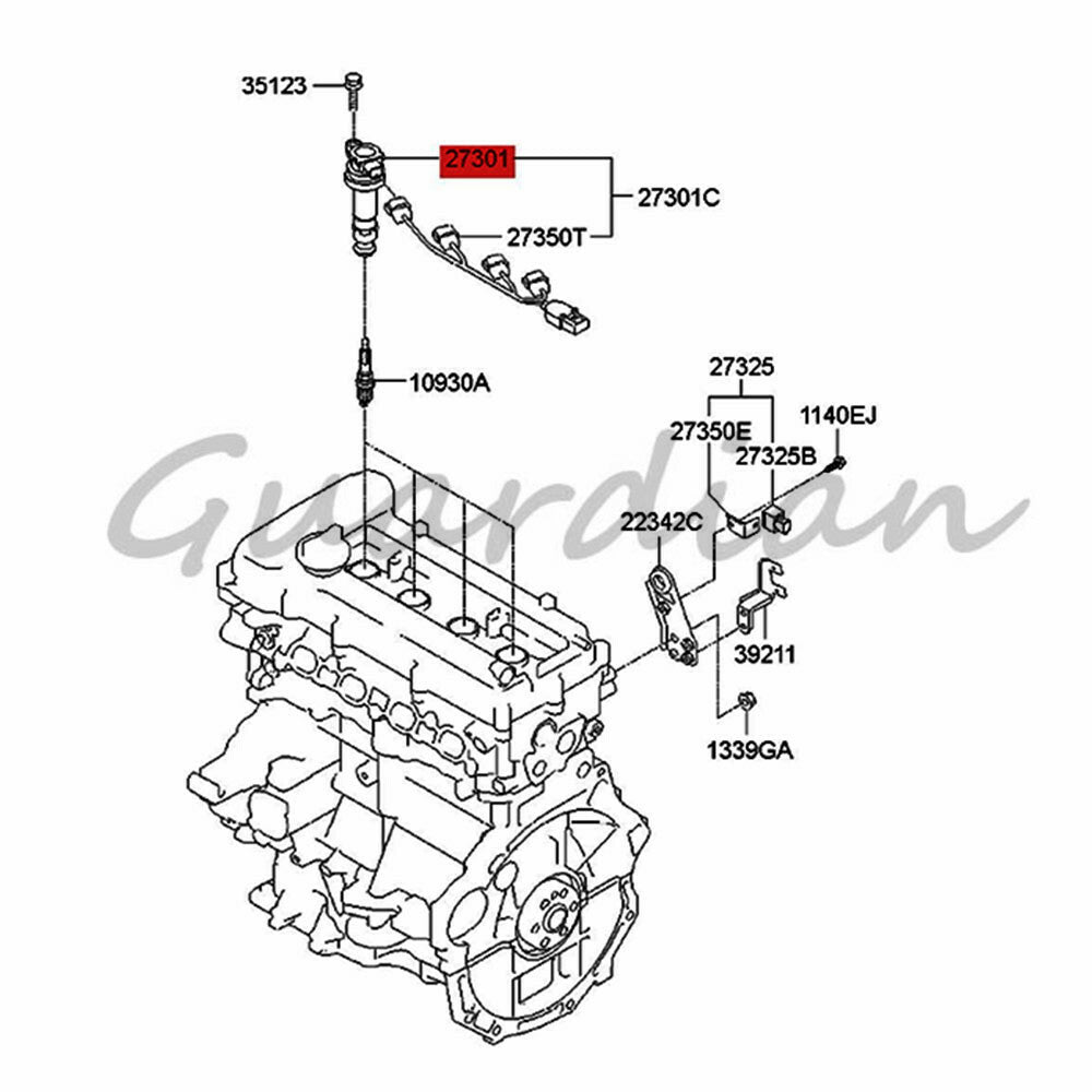 4X 27301-2B010 ignition coils are suitable for Hyundai i20 i30 1.4 1.6 for Kia Cee'D Soul Venga