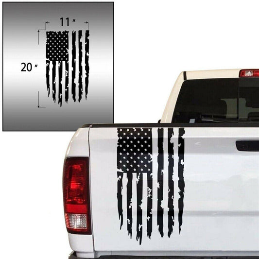 1x Distressed American Flag Sticker Pickup Truck Car Tailgate Vinyl Decal Decor n