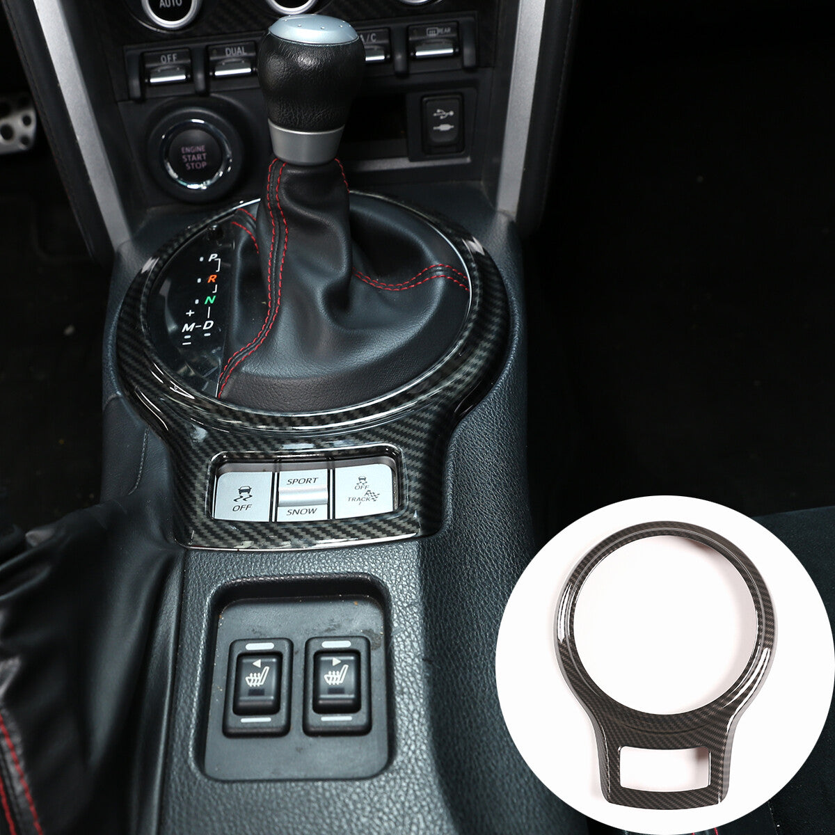 3Pcs Carbon Fiber Interior Steering Wheel Cover Trim for Cadillac ATS 2013-2019- v