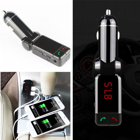Car Phone Handsfree Wireless Bluetooth USB Charger FM Transmitter MP3 Player LCD