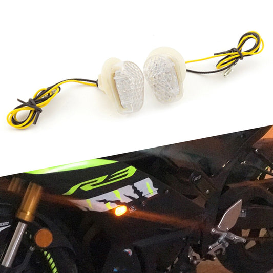 2PCS LED Turn Signal Flush Mount for Yamaha YZF R3 R6 R1 FZ6 FZ1 Light Blinker