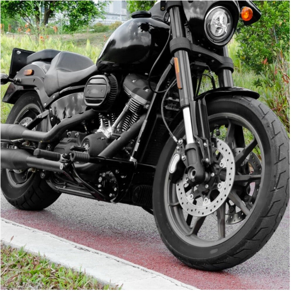 Front and rear highway engine guards and crash bars for Harley Low Rider 2018 - 2021 Black n