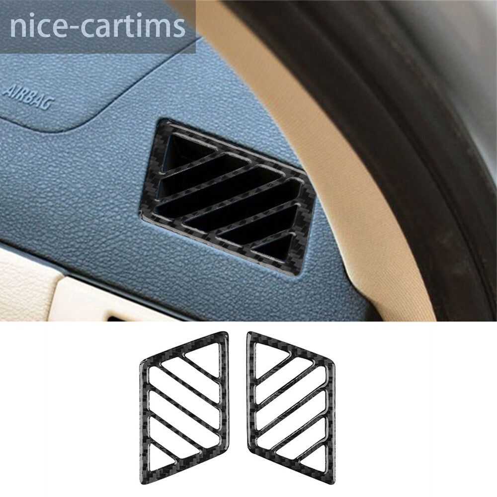 2¡ÁCarbon Fiber Inner Dashboard Air Vent Outlet Trim Fit for BMW X3 E83 2004-2010