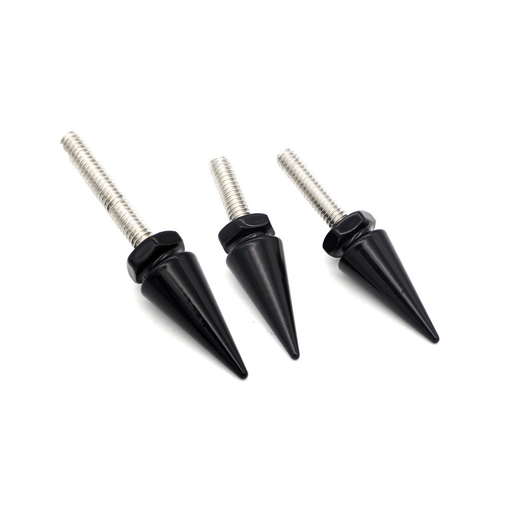 Spiked Batwing Rectifier Windshield Decorative Bolts, Black, for Harley Street Glide 2014+- n