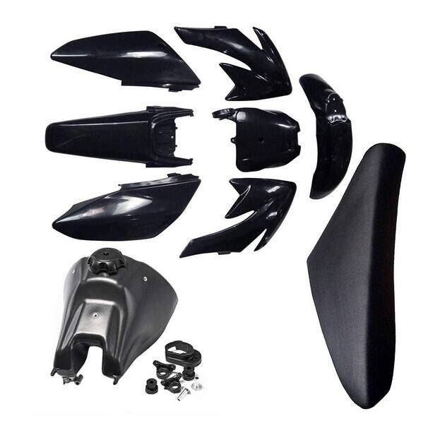 Plastic mudguard kit fuel tank for seat for Honda CRF70 XR70 Dirt Pit bicycles 150/160/200cc