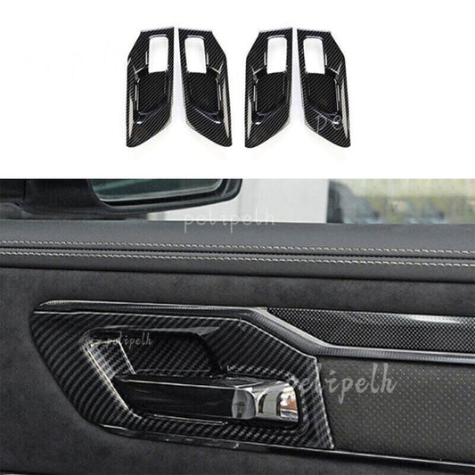 for Dodge for Ram 1500 TRX 2022-2023 ABS Carbon Interior Door Bowl Cover Trim 4PCS n