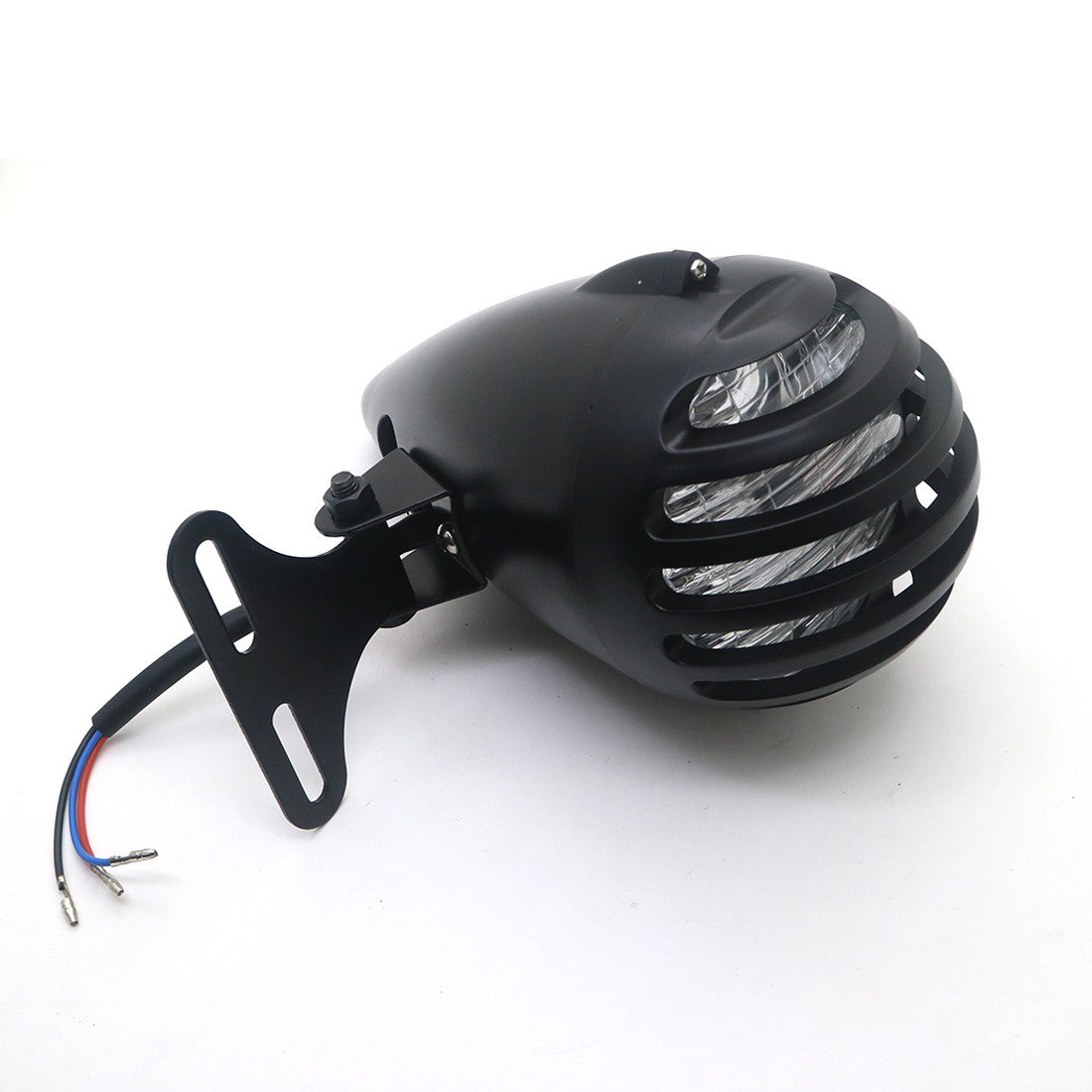 Motorcycle Black Bullet Grill Headlight for Honda for Suzuki for Yamaha for Kawasaki Custom Q