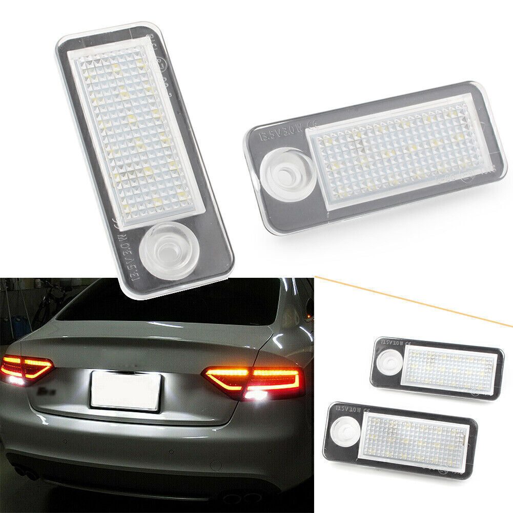 2x LED Number License Plate Light Lamp White For 98-05 4B Avant/Wagon for Audi A6 C5