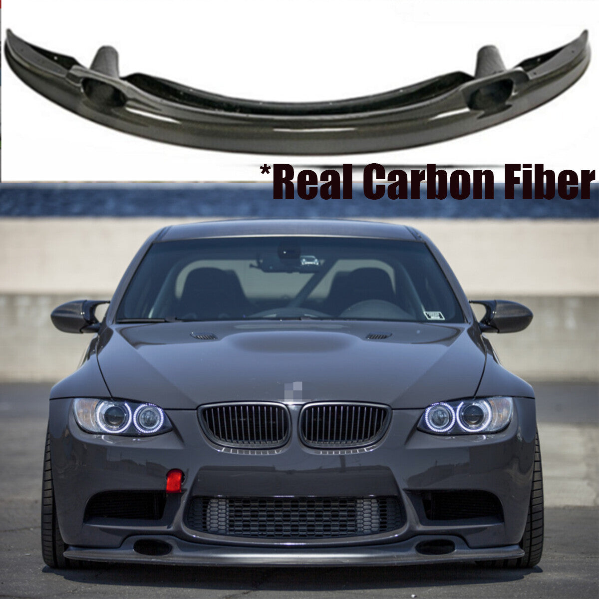 GT4 Style Front Bumper Lip Splitter For 2008-13 E92 E93 E90 M3 Carbon Fiber n