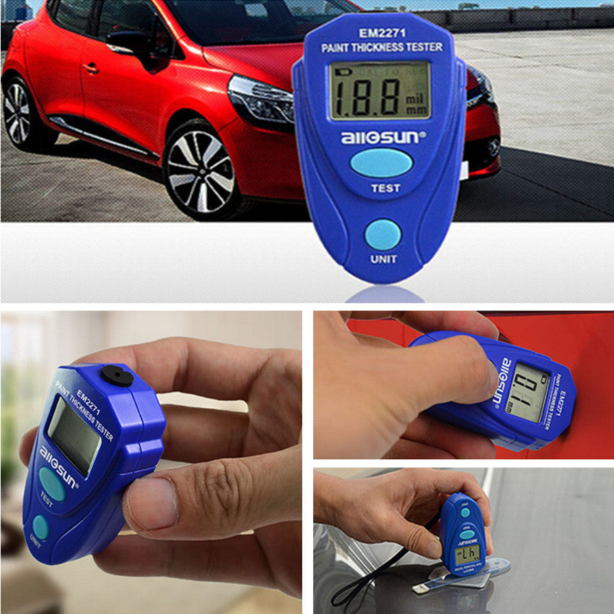 Car Measuring Meter Portable Paint Coating Thickness Tester Digital Gauge Tool