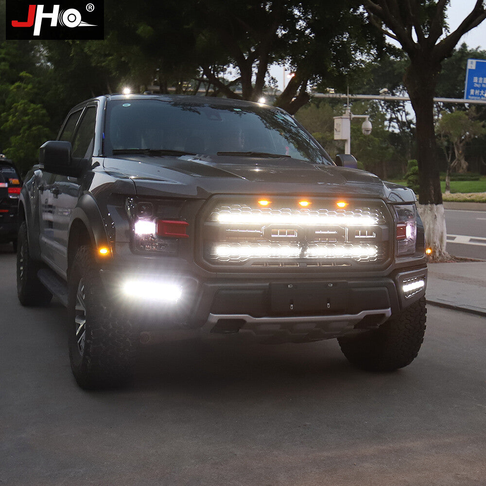 LED Light Bar + Bumper Grille Mounts +Wire for Ford F-150/F150 2015-2024