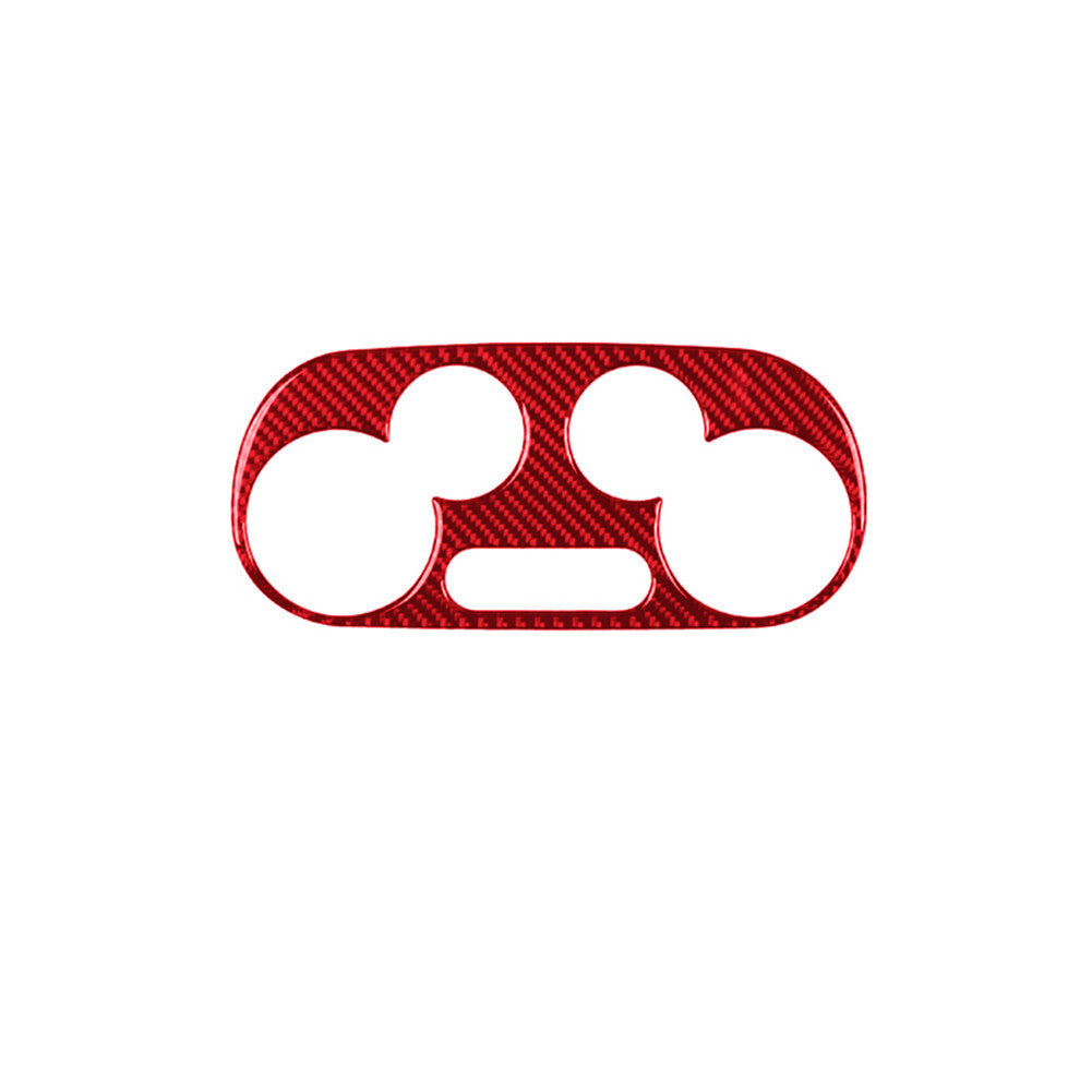 for Honda for Civic 2022 - 2023 Red Stainless Steel Center Console AC Button Sticker Trim 6- v
