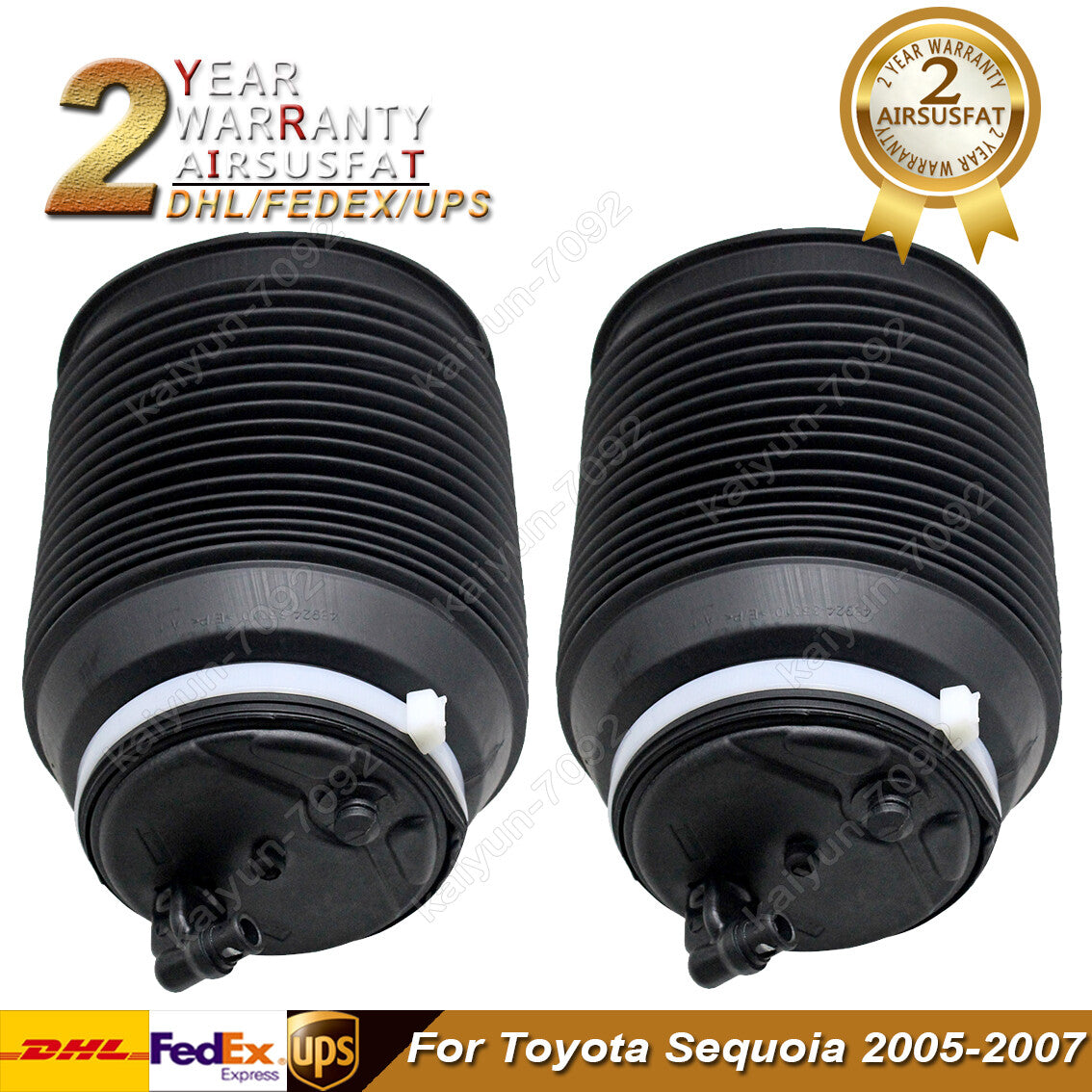 Pair Rear Left Right Air Suspension Spring Bags for Toyota Sequoia 2005-2007