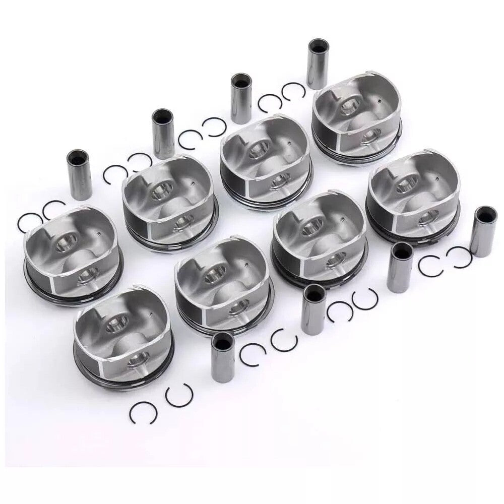 8x Pistons  Rings Set ¦µ93mm for Porsche for Cayenne Turbo S V8 955 9PA M48.50 4.5L