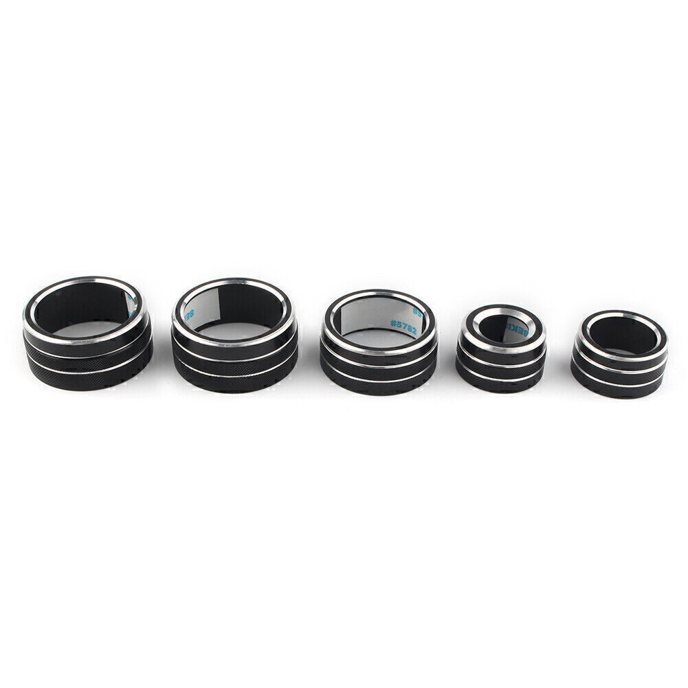 for Toyota for Camry 2018 Black 5x Air Conditioning Audio Buttons Switch Knob Covers