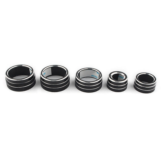 for Toyota for Camry 2018 Black 5x Air Conditioning Audio Buttons Switch Knob Covers