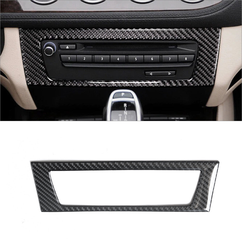 Carbon Fiber Center Display Frame Cover Trim For X3 F25 X4 F26 2011-2017 v