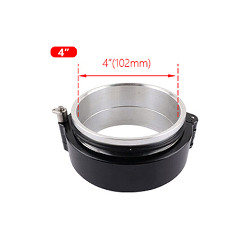 4101mm Aluminum Quick Release V-Band Clamp Kit for Intake Intercooler Pipe Blk