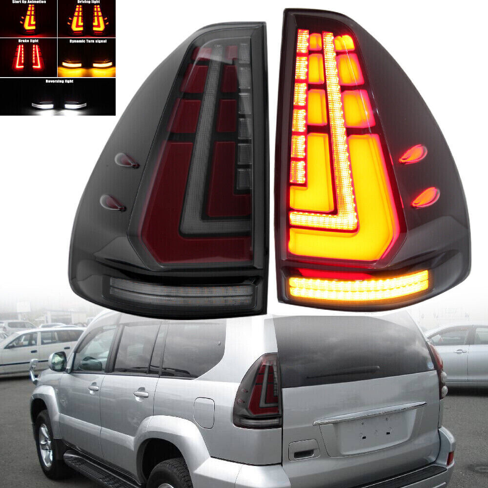 for Land Cruiser Prado J120 2003-2009 Pair LED Rear Tail Light Brake Lamp v