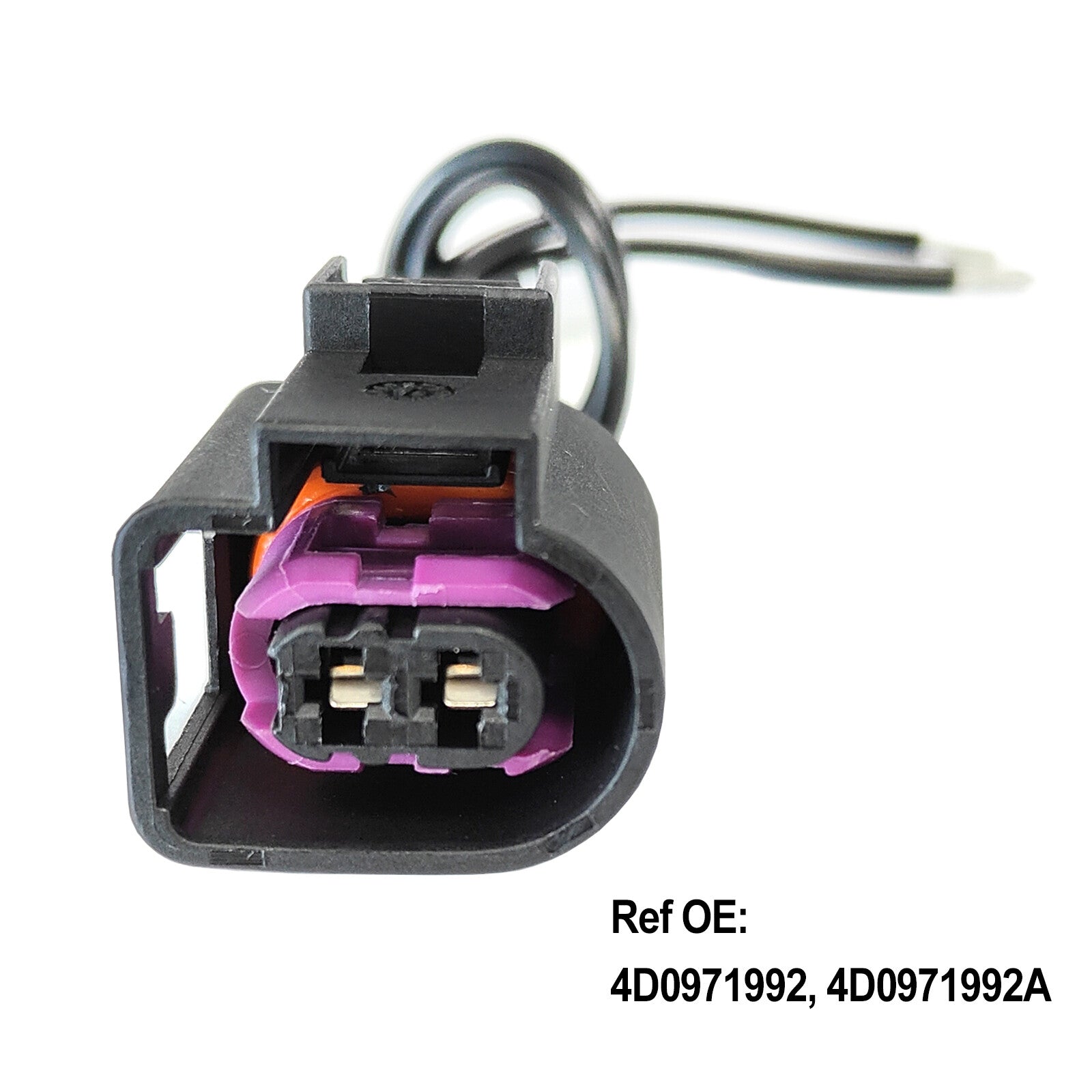 2x Electrical Horn Connector 2p Plug for VW for Golf for Jetta for Passat for Tiguan Touareg EOS Q