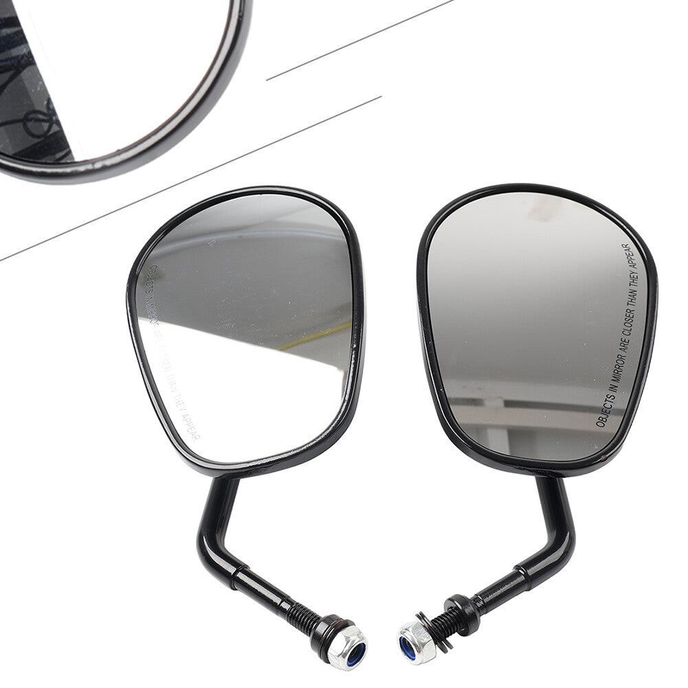 2X Black Rear View Side Mirror for Harley-Davidson Sportster XL 1200 883 Softail