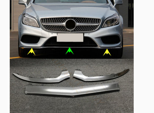One set of chrome lower front bumper trim for Mercedes W218 CLS400 550 2015-2018 n