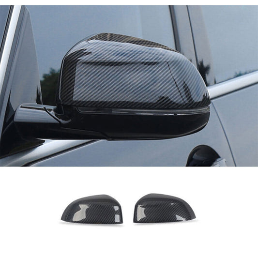 for BMW X5 G05 2019-2022 Carbon Fiber ABS Side Rearview Mirror Cover Cap Trim 2x