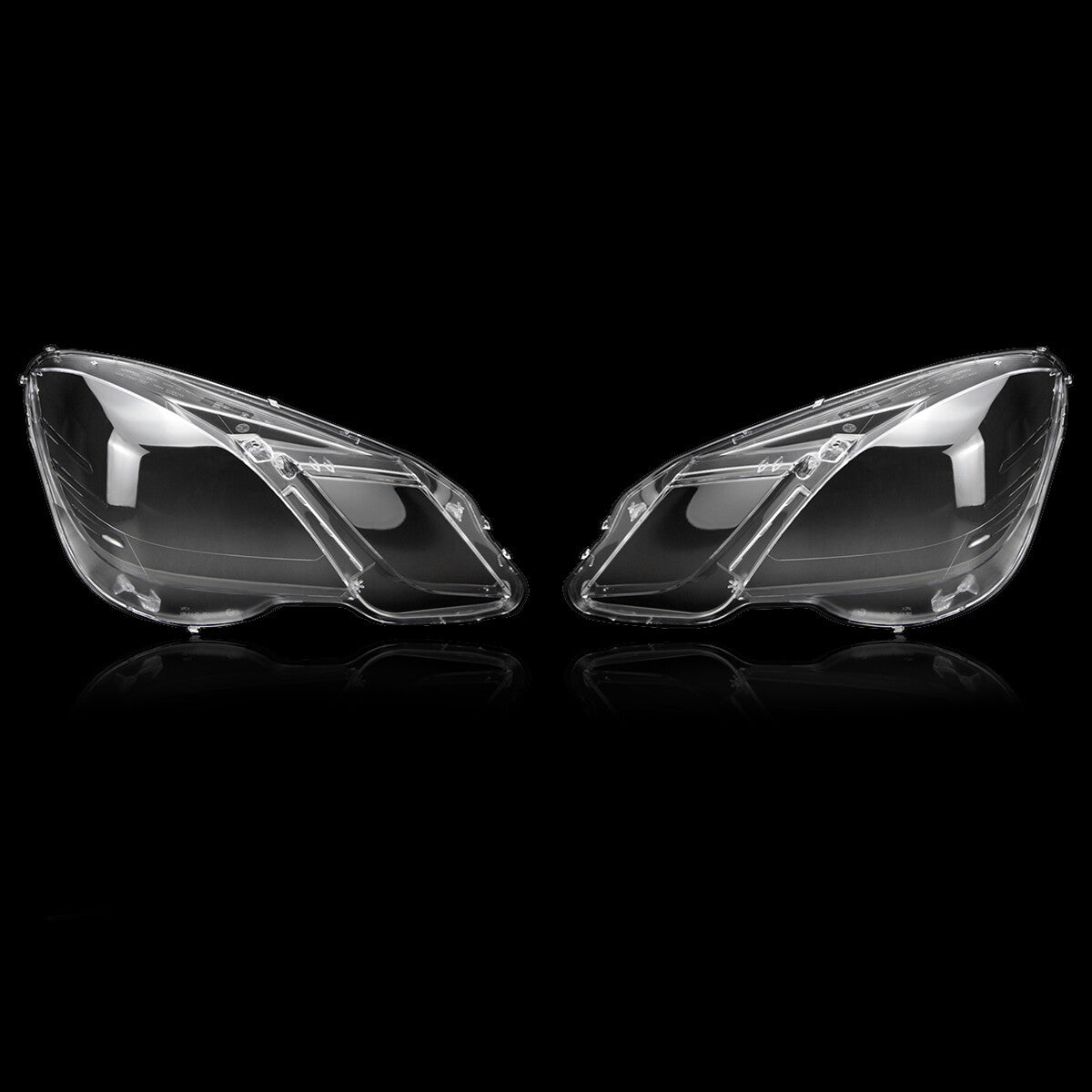 Transparent headlight lens covers for left and right sides, suitable for 2009-2012 for Mercedes-Benz E-Class W212.