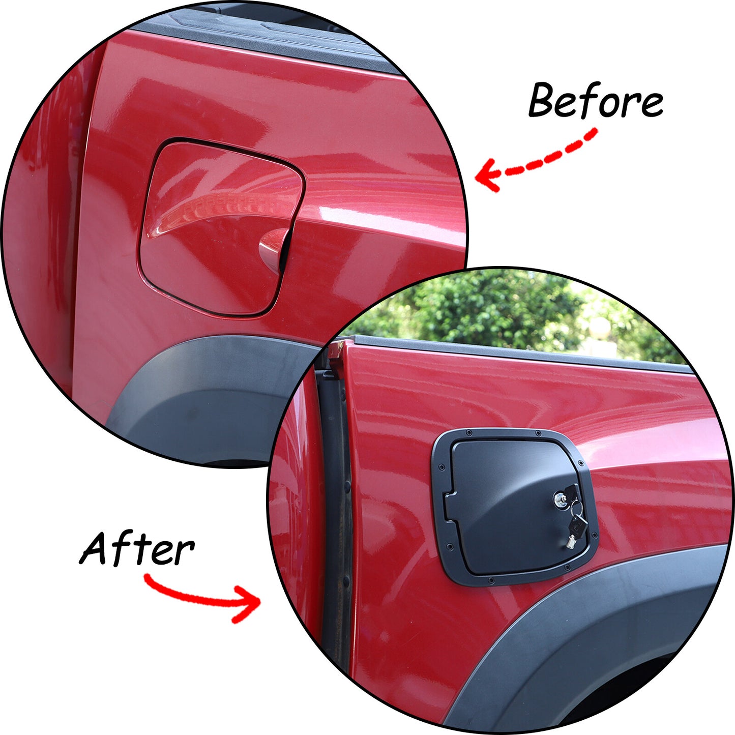 Matte black rearview mirror cap trim for Toyota FJ Cruiser 2007-2021