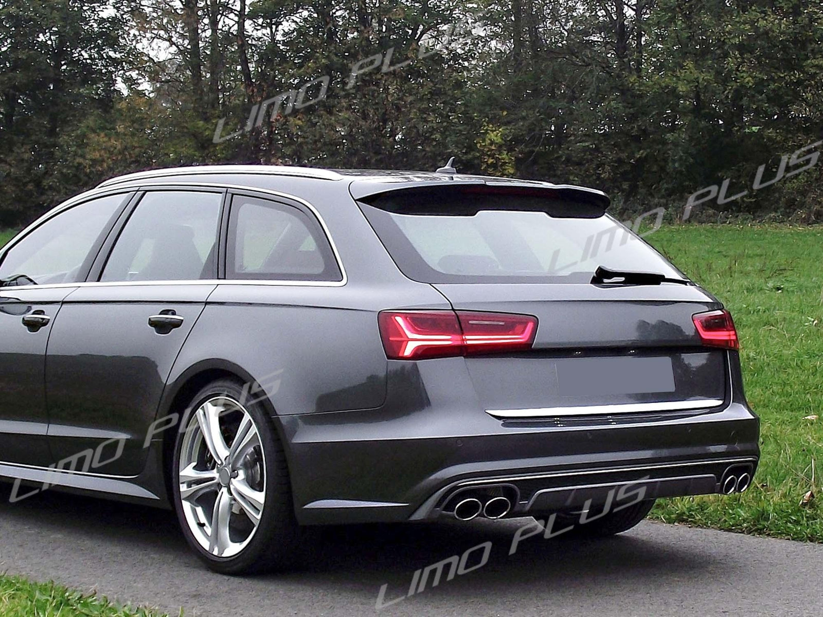 S6 Style Chrome Exhaust Muffler Tips for Audi for A6 S-line Sline 2016-2018 Q