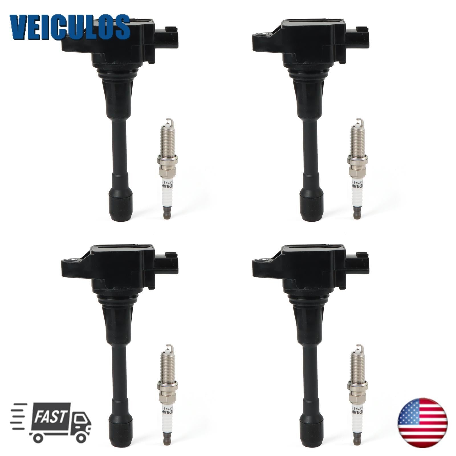 4X Ignition Coil  4X Iridium Spark Plug for 07-20 for Nissan Altima 2.5L UF549
