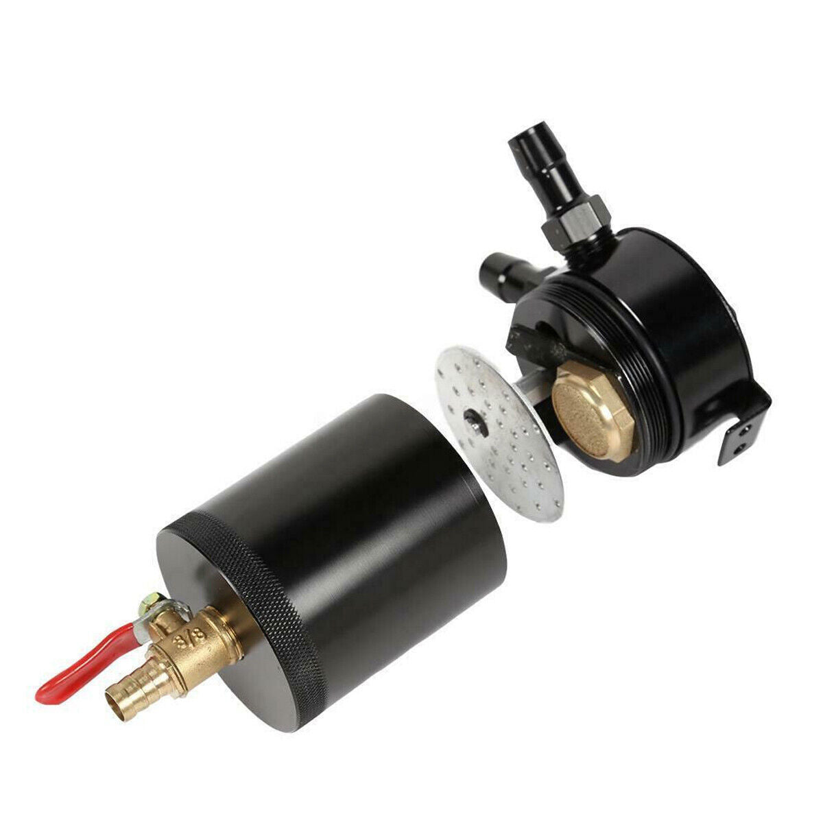 Oil tank 2-port confusion reservoir with drain valve breather universal - n