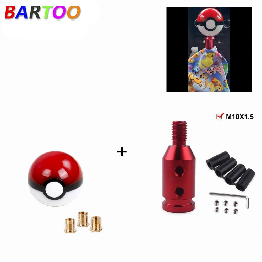 Universal Go Round Ball Shift Knob+M10x 1.5 Shifter Thread Gear Lever Adapter Q